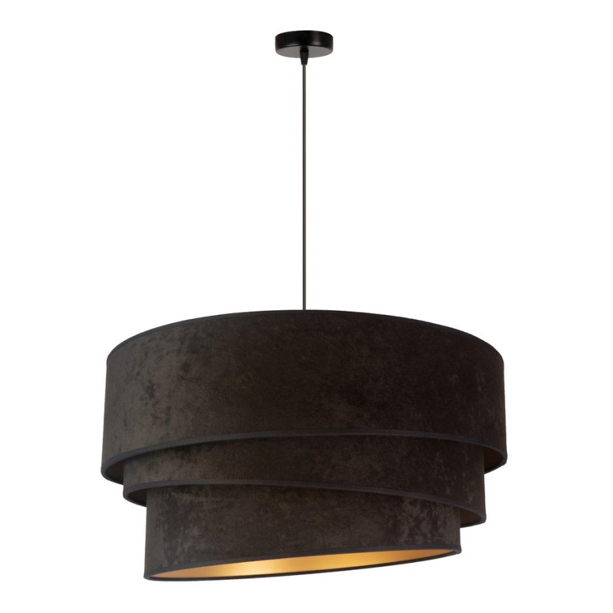 Duolla - Lustra ar auklu DEVON 1xE27/40W/230V d. 45 cm melna/zelta
