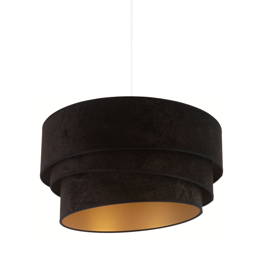 Duolla - Lustra ar auklu DEVON 1xE27/40W/230V d. 45 cm melna/zelta