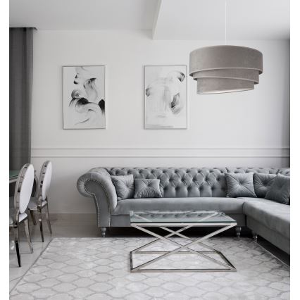 Duolla - Lustra ar auklu DEVON 1xE27/40W/230V d. 45 cm pelēka