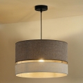 Duolla - Lustra ar auklu DOUBLE 1xE27/15W/230V d. 40 cm brūna/pelēka