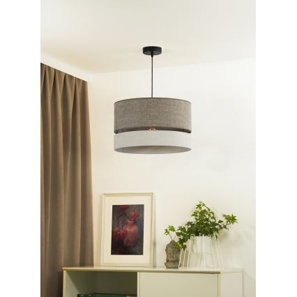 Duolla - Lustra ar auklu DOUBLE 1xE27/15W/230V d. 40 cm brūna/pelēka