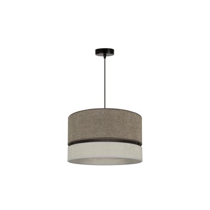 Duolla - Lustra ar auklu DOUBLE 1xE27/15W/230V d. 40 cm brūna/pelēka