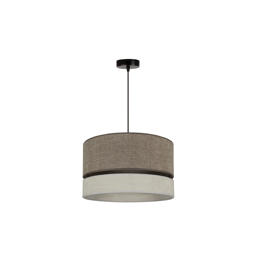 Duolla - Lustra ar auklu DOUBLE 1xE27/15W/230V d. 40 cm brūna/pelēka