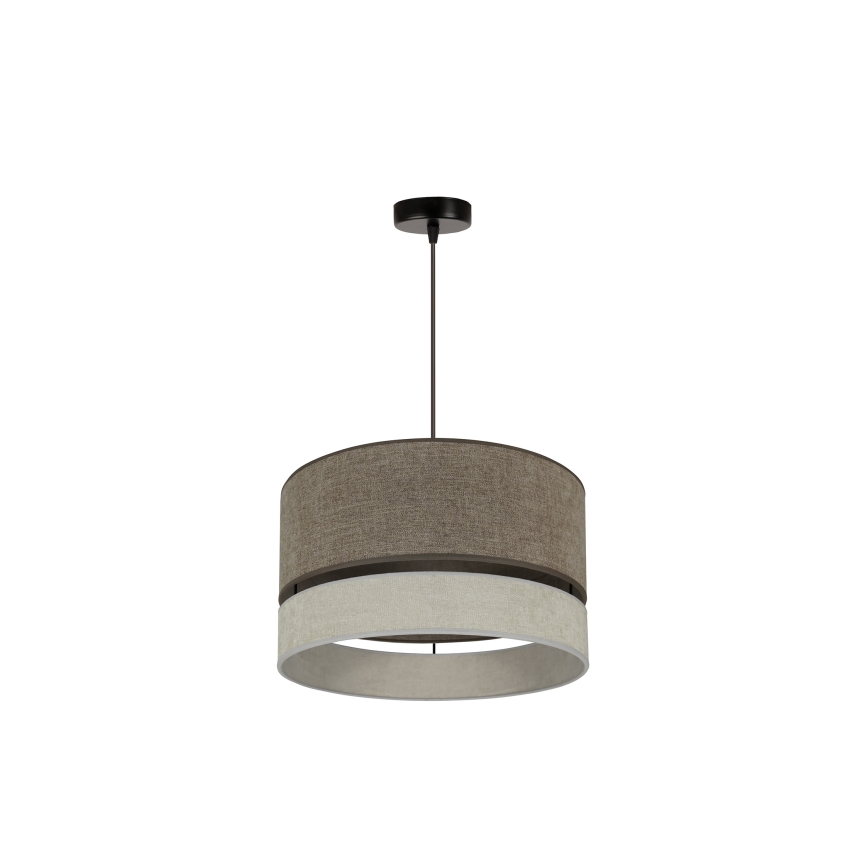 Duolla - Lustra ar auklu DOUBLE 1xE27/15W/230V d. 40 cm brūna/pelēka