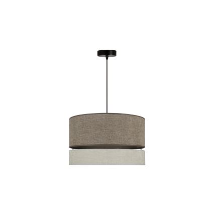 Duolla - Lustra ar auklu DOUBLE 1xE27/15W/230V d. 40 cm brūna/pelēka