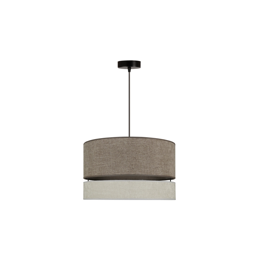 Duolla - Lustra ar auklu DOUBLE 1xE27/15W/230V d. 40 cm brūna/pelēka