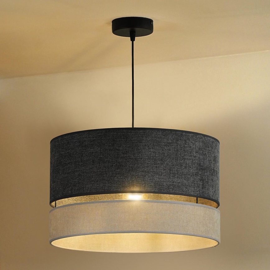 Duolla - Lustra ar auklu DOUBLE 1xE27/15W/230V d. 40 cm pelēka