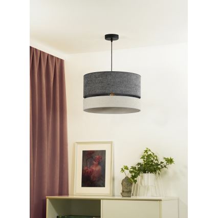 Duolla - Lustra ar auklu DOUBLE 1xE27/15W/230V d. 40 cm pelēka
