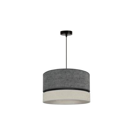 Duolla - Lustra ar auklu DOUBLE 1xE27/15W/230V d. 40 cm pelēka
