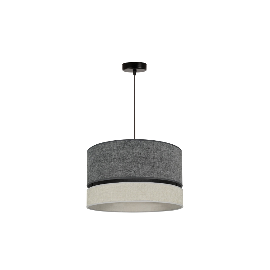 Duolla - Lustra ar auklu DOUBLE 1xE27/15W/230V d. 40 cm pelēka