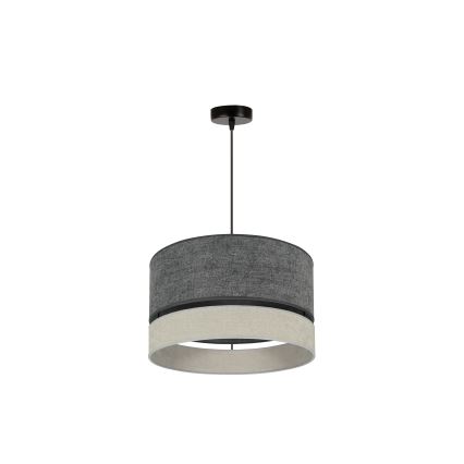 Duolla - Lustra ar auklu DOUBLE 1xE27/15W/230V d. 40 cm pelēka