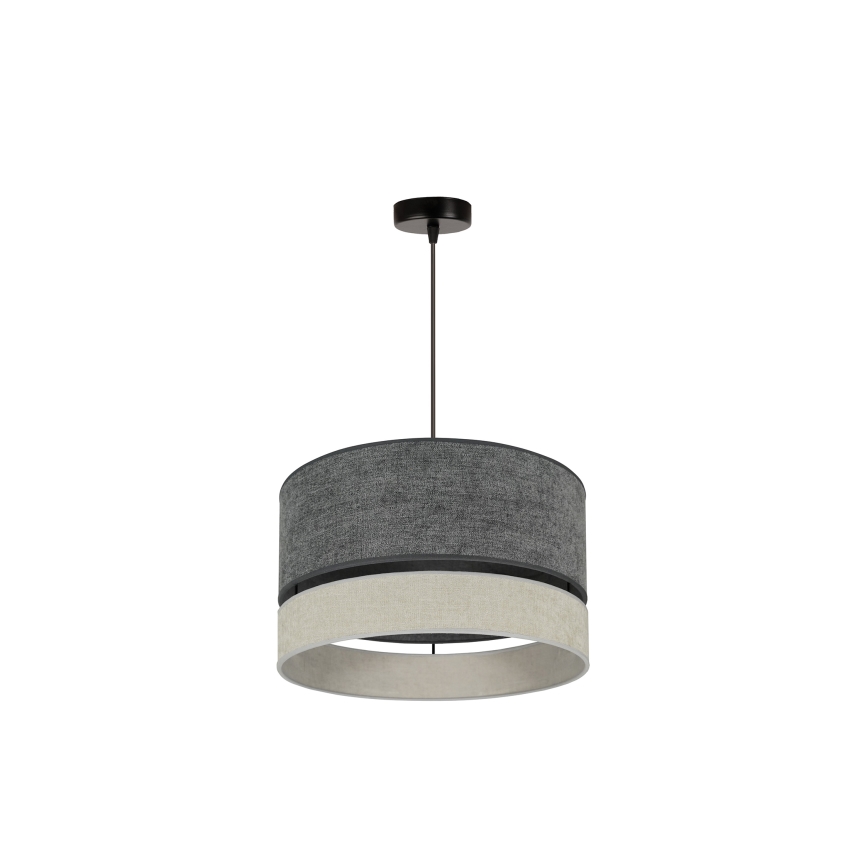 Duolla - Lustra ar auklu DOUBLE 1xE27/15W/230V d. 40 cm pelēka