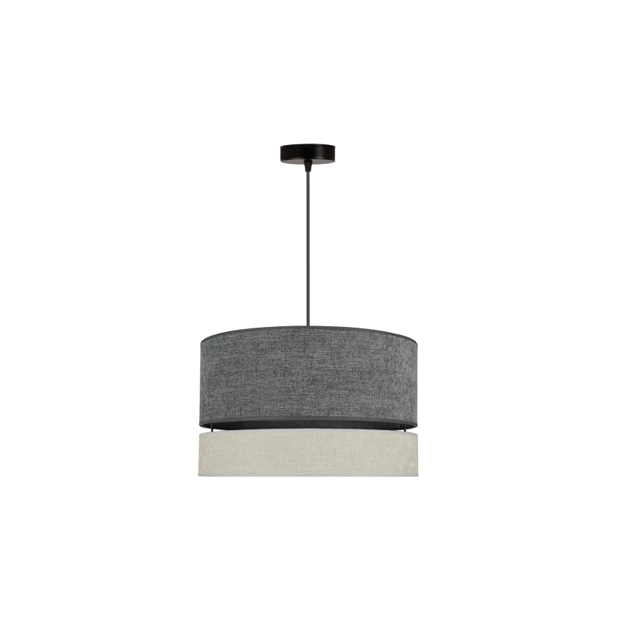 Duolla - Lustra ar auklu DOUBLE 1xE27/15W/230V d. 40 cm pelēka