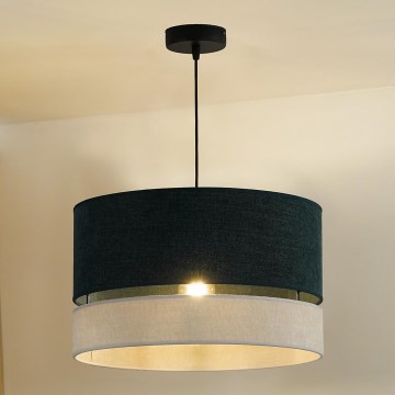Duolla - Lustra ar auklu DOUBLE 1xE27/15W/230V d. 40 cm zaļa/pelēka