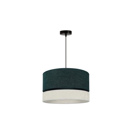 Duolla - Lustra ar auklu DOUBLE 1xE27/15W/230V d. 40 cm zaļa/pelēka