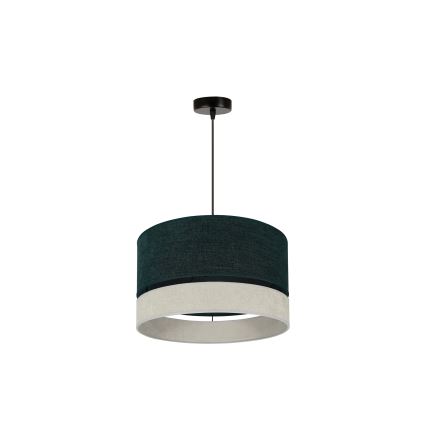 Duolla - Lustra ar auklu DOUBLE 1xE27/15W/230V d. 40 cm zaļa/pelēka