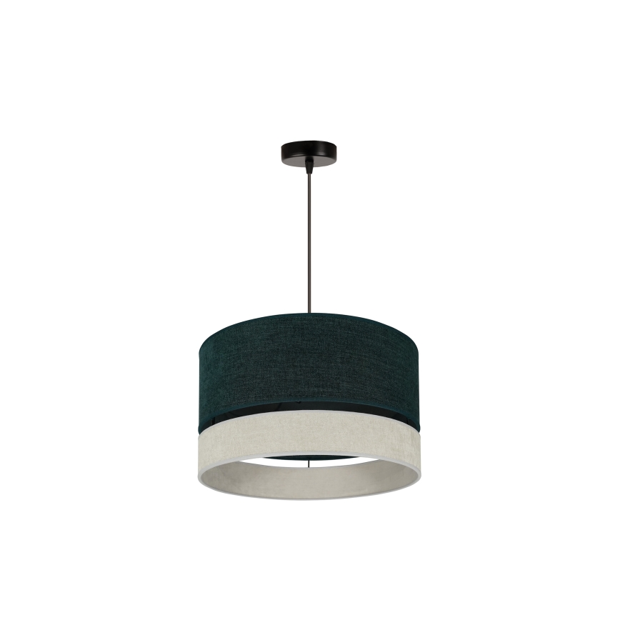 Duolla - Lustra ar auklu DOUBLE 1xE27/15W/230V d. 40 cm zaļa/pelēka