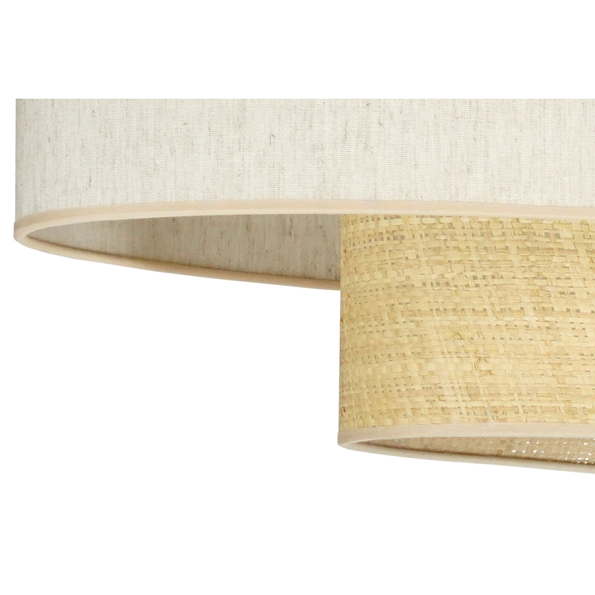 Duolla - Lustra ar auklu DOUBLE OVAL NATURE 2xE27/15W/230V krēmkrāsa/bēša