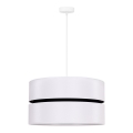 Duolla - Lustra ar auklu DUO 1xE27/15W/230V d. 40 cm balta/melna