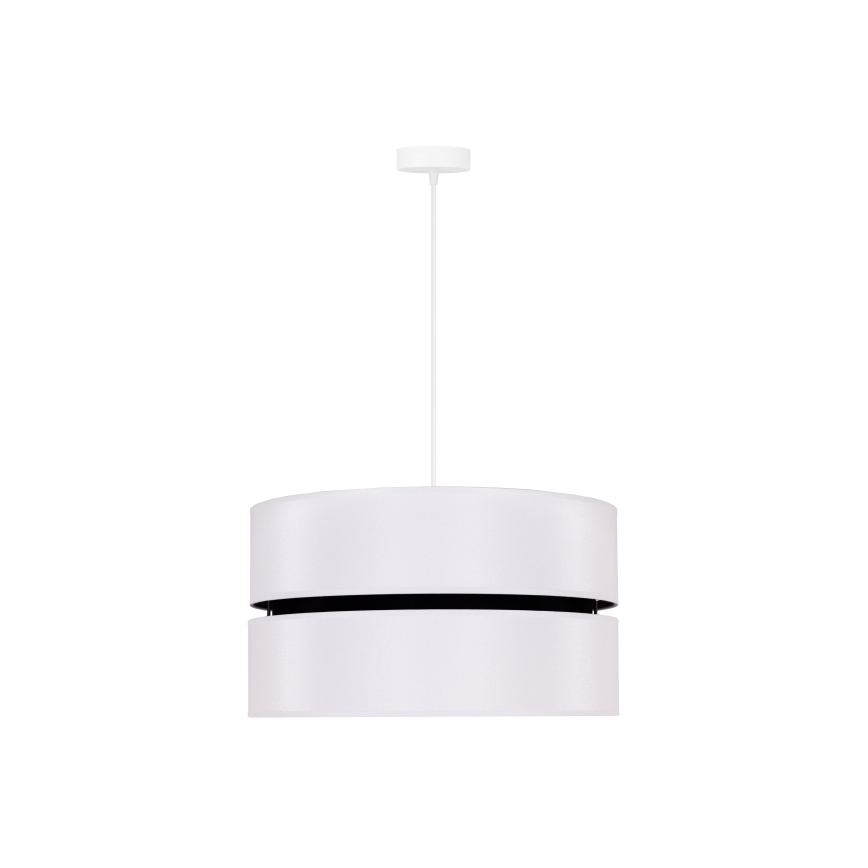 Duolla - Lustra ar auklu DUO 1xE27/15W/230V d. 40 cm balta/melna