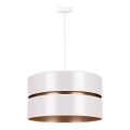 Duolla - Lustra ar auklu DUO 1xE27/15W/230V d. 40 cm balta/zelta