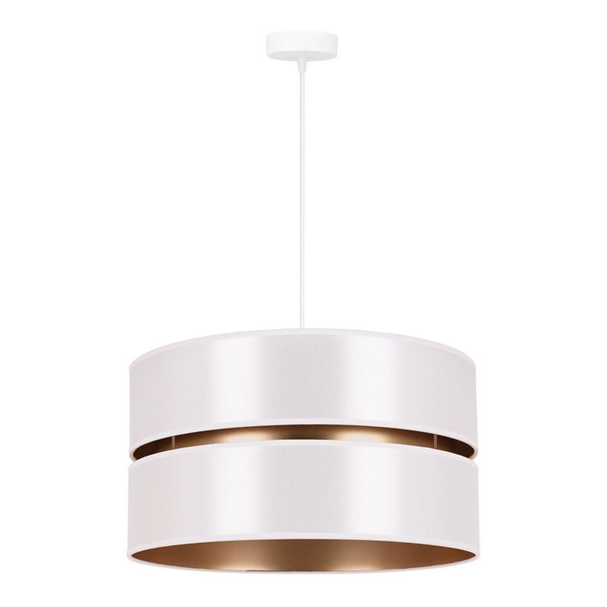 Duolla - Lustra ar auklu DUO 1xE27/15W/230V d. 40 cm balta/zelta