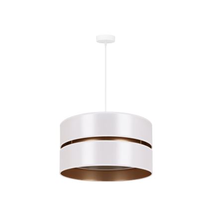 Duolla - Lustra ar auklu DUO 1xE27/15W/230V d. 40 cm balta/zelta