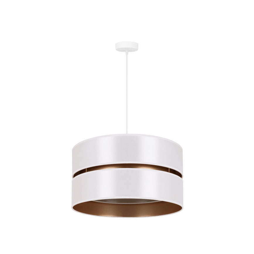 Duolla - Lustra ar auklu DUO 1xE27/15W/230V d. 40 cm balta/zelta