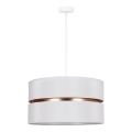Duolla - Lustra ar auklu DUO 1xE27/15W/230V d. 40 cm balta/zelta