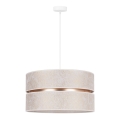 Duolla - Lustra ar auklu DUO 1xE27/15W/230V d. 40 cm balta/zelta