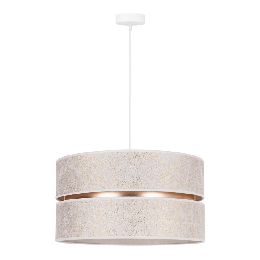 Duolla - Lustra ar auklu DUO 1xE27/15W/230V d. 40 cm balta/zelta