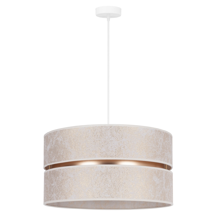 Duolla - Lustra ar auklu DUO 1xE27/15W/230V d. 40 cm balta/zelta