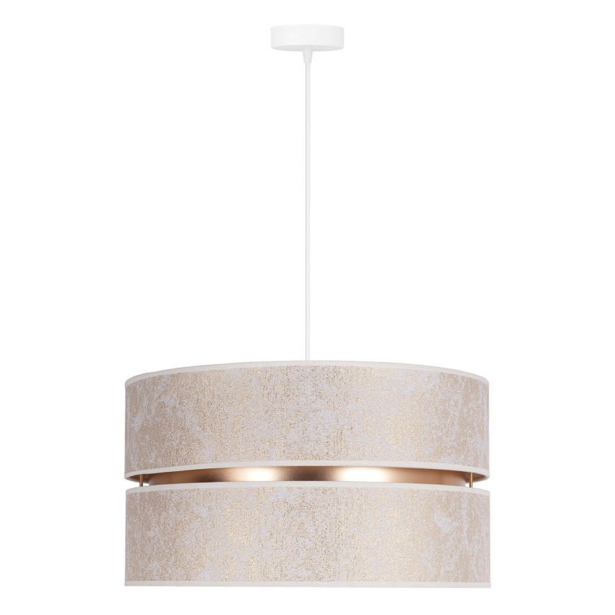 Duolla - Lustra ar auklu DUO 1xE27/15W/230V d. 40 cm balta/zelta