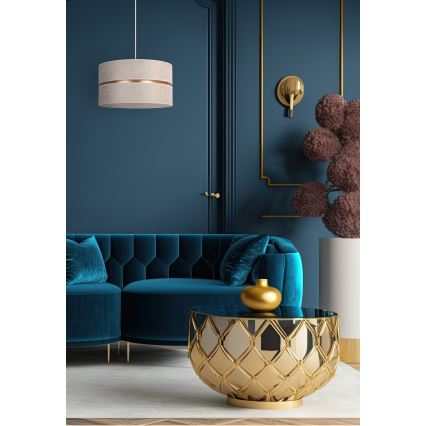 Duolla - Lustra ar auklu DUO 1xE27/15W/230V d. 40 cm balta/zelta