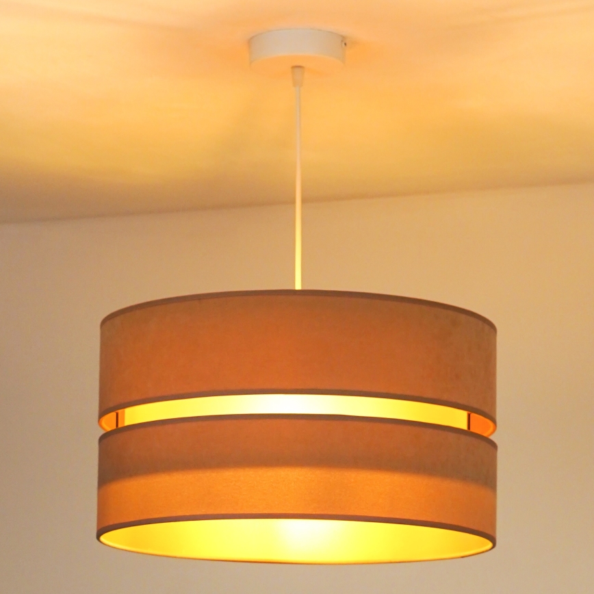 Duolla - Lustra ar auklu DUO 1xE27/15W/230V d. 40 cm bēša