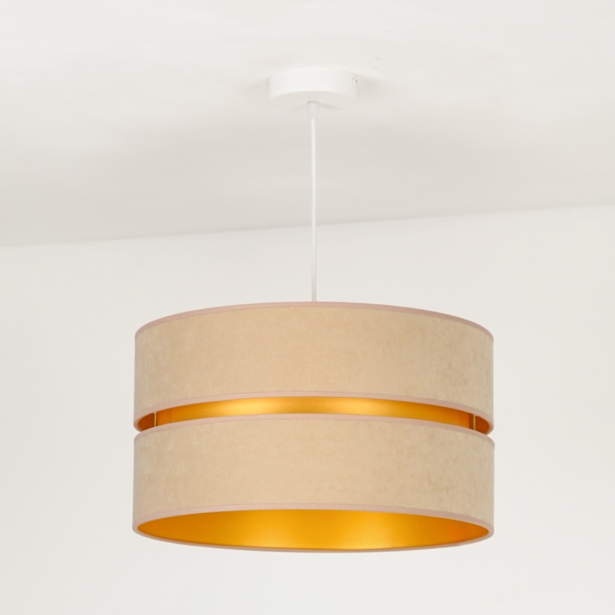 Duolla - Lustra ar auklu DUO 1xE27/15W/230V d. 40 cm bēša