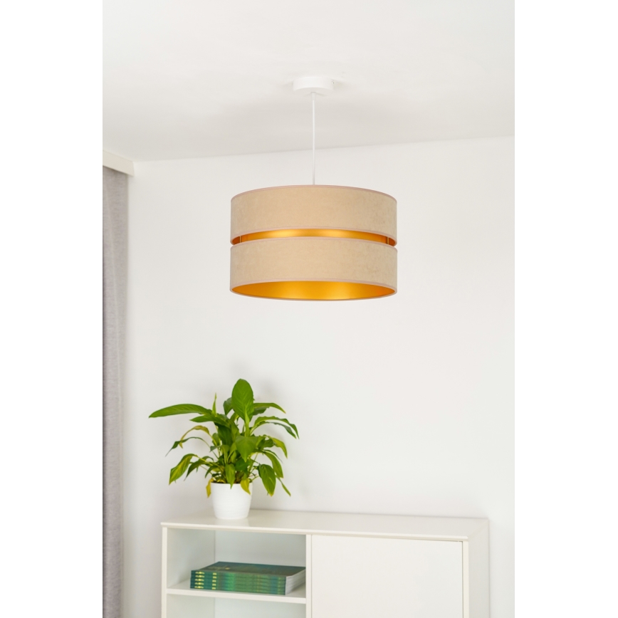 Duolla - Lustra ar auklu DUO 1xE27/15W/230V d. 40 cm bēša