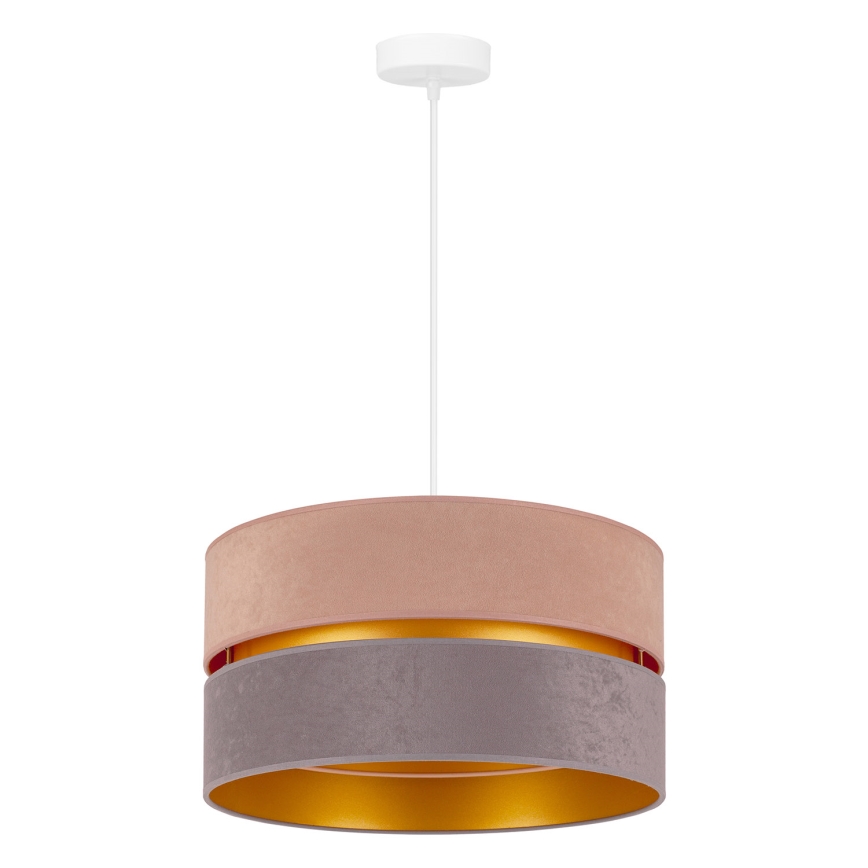 Duolla - Lustra ar auklu DUO 1xE27/15W/230V d. 40 cm bēša un pelēka