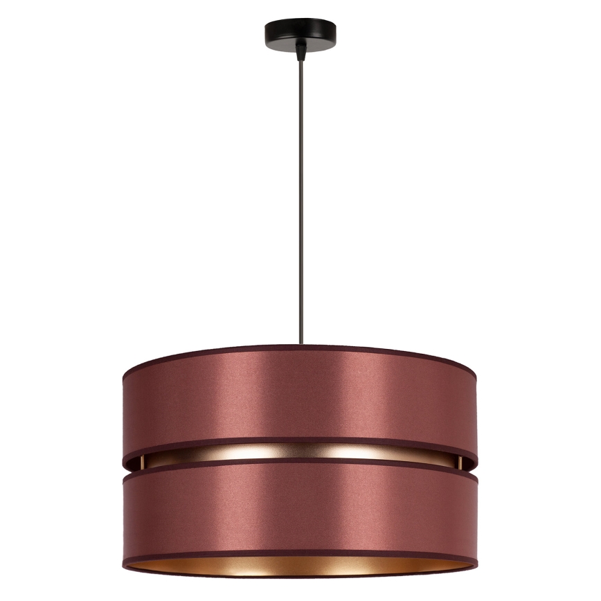 Duolla - Lustra ar auklu DUO 1xE27/15W/230V d. 40 cm bordo/zelta