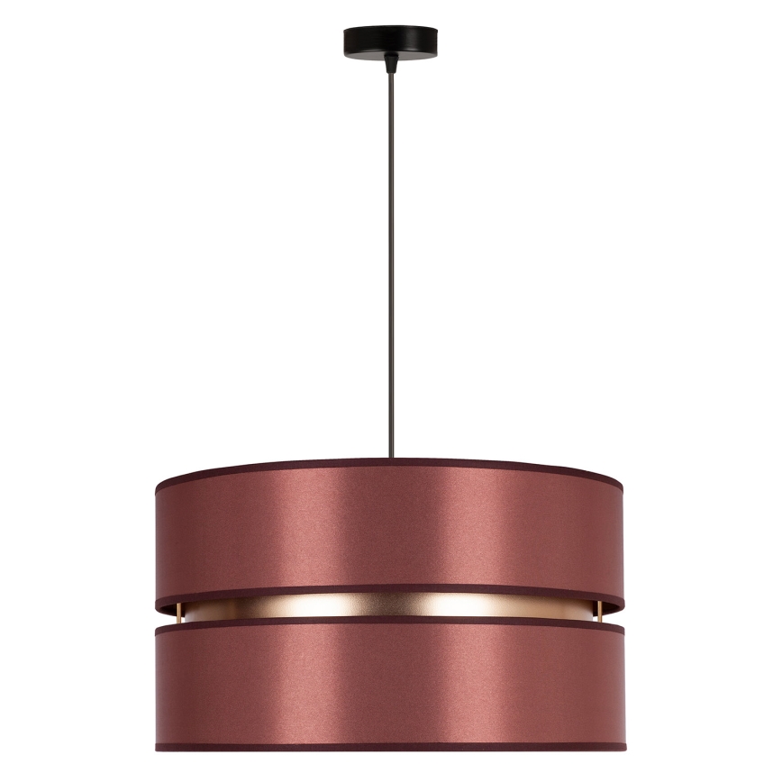 Duolla - Lustra ar auklu DUO 1xE27/15W/230V d. 40 cm bordo/zelta