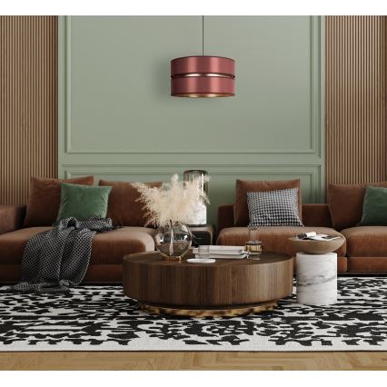 Duolla - Lustra ar auklu DUO 1xE27/15W/230V d. 40 cm bordo/zelta