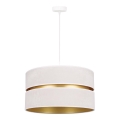 Duolla - Lustra ar auklu DUO 1xE27/15W/230V d. 40 cm krēmkrāsa/zelta