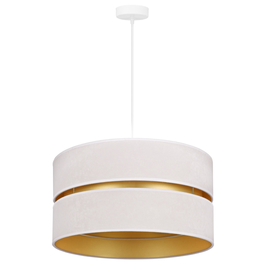 Duolla - Lustra ar auklu DUO 1xE27/15W/230V d. 40 cm krēmkrāsa/zelta