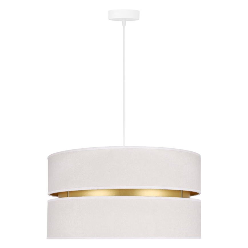 Duolla - Lustra ar auklu DUO 1xE27/15W/230V d. 40 cm krēmkrāsa/zelta