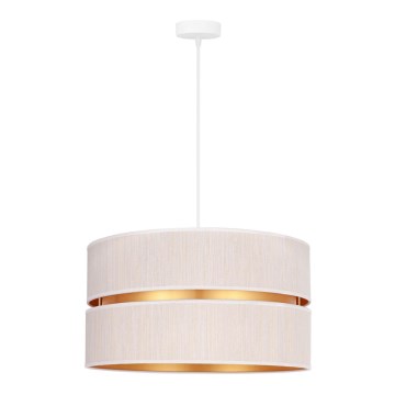 Duolla - Lustra ar auklu DUO 1xE27/15W/230V d. 40 cm krēmkrāsa/zelta