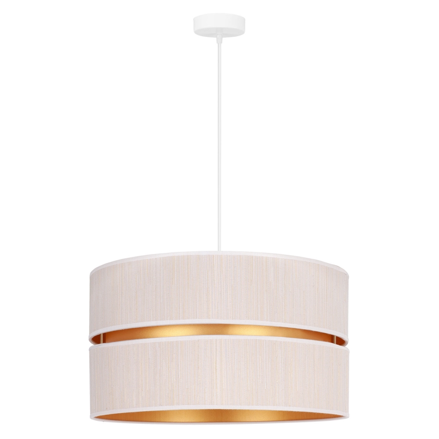 Duolla - Lustra ar auklu DUO 1xE27/15W/230V d. 40 cm krēmkrāsa/zelta