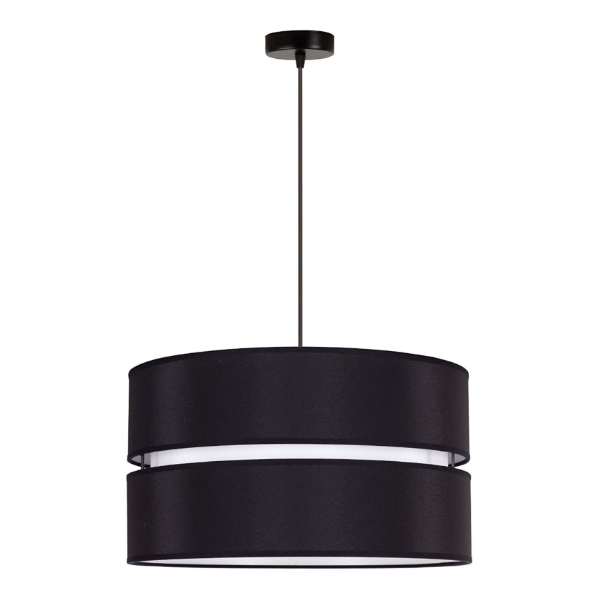 Duolla - Lustra ar auklu DUO 1xE27/15W/230V d. 40 cm melna/balta