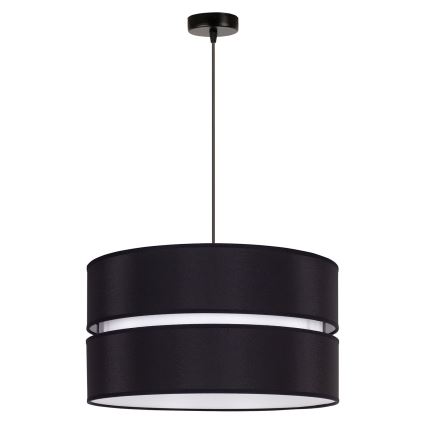 Duolla - Lustra ar auklu DUO 1xE27/15W/230V d. 40 cm melna/balta