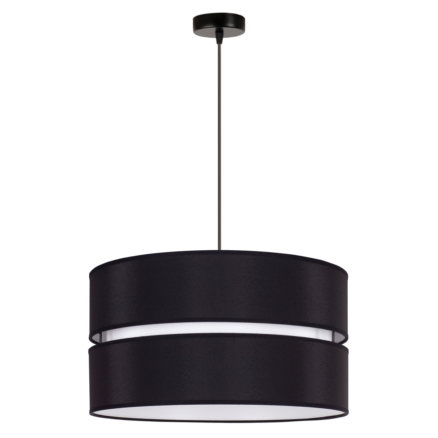 Duolla - Lustra ar auklu DUO 1xE27/15W/230V d. 40 cm melna/balta