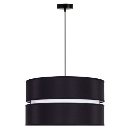 Duolla - Lustra ar auklu DUO 1xE27/15W/230V d. 40 cm melna/balta